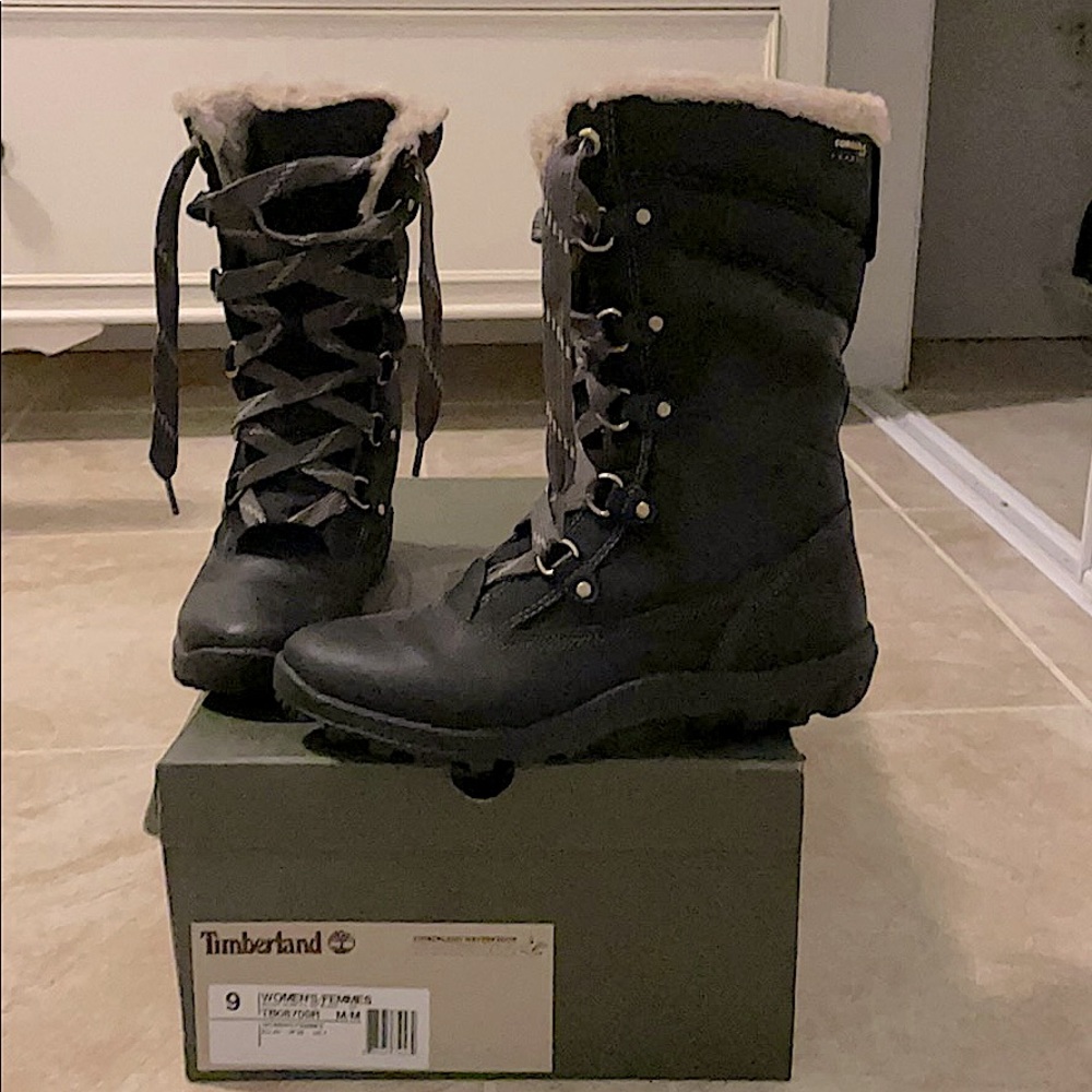 Timberland Waterproof Mount Hope Black Snow Boots.